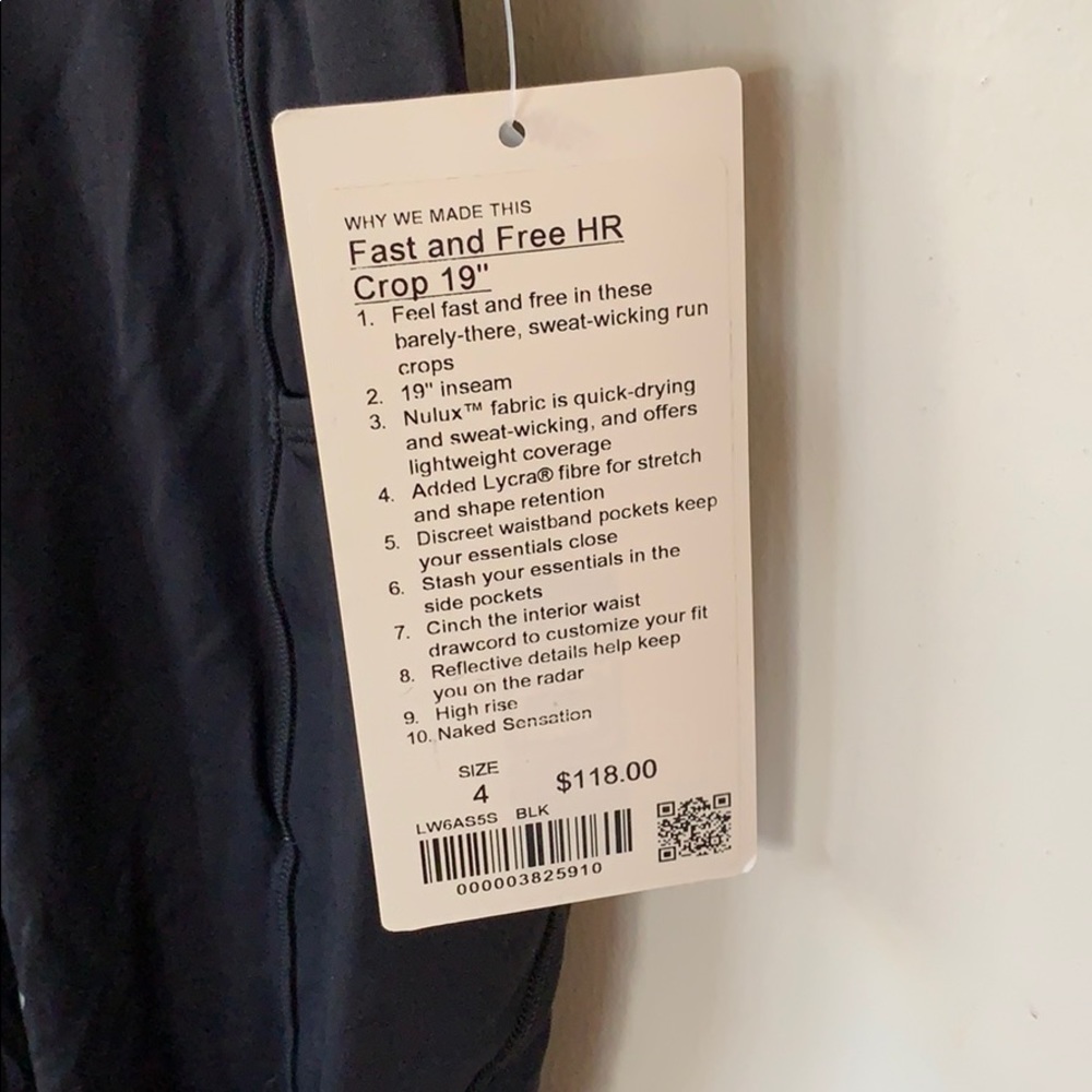 Fast and free high rise crop black 4 reflective - Picture 5 of 6